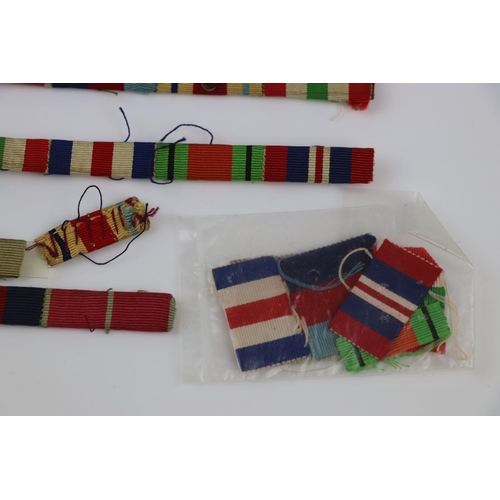 92 - A Collection Of Mainly British World War Two Medal Ribbon Bars To Include Eighth Army Badges.