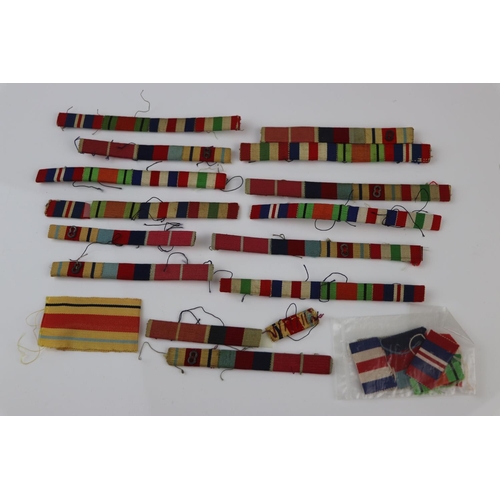 92 - A Collection Of Mainly British World War Two Medal Ribbon Bars To Include Eighth Army Badges.