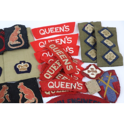 98 - A Large Collection Of Mainly World War Two Era British Military Cloth Badges To Include Regimental S... 