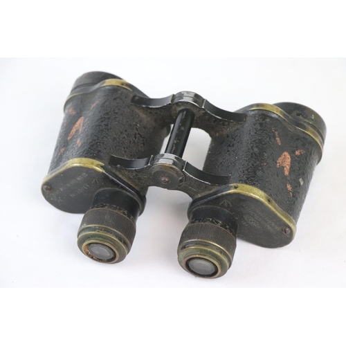 116 - A Pair Of World War Two Military Issued Kershaw Bino Prism No.2 Mk.III x6 No.320064 Binoculars, Date... 