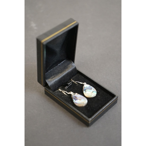 307 - Pair of silver and Mother of Pearl earrings
