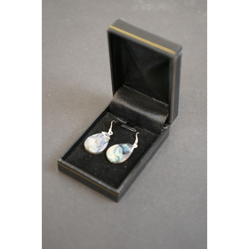 307 - Pair of silver and Mother of Pearl earrings