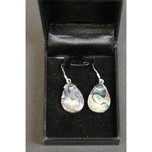 307 - Pair of silver and Mother of Pearl earrings