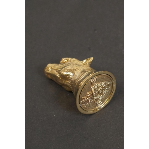 320 - Unusual document seal in the form of a horse