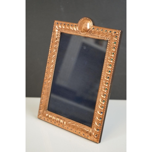 341 - Large copper and enamel art nouveau style picture frame