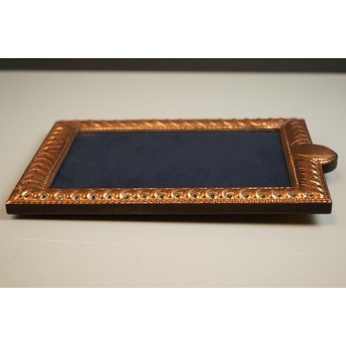 341 - Large copper and enamel art nouveau style picture frame