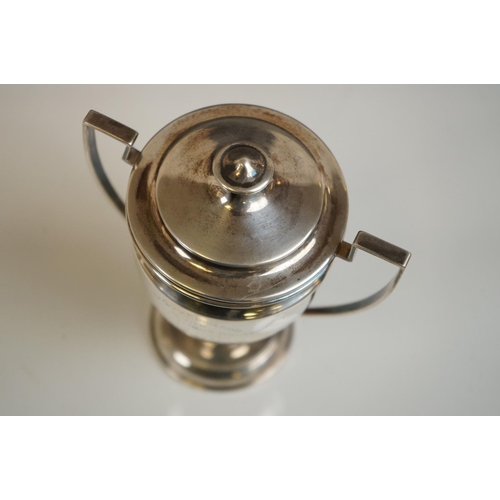 345 - A fully hallmarked sterling silver trophy, engraved to the front Heavy Weight Hunters Essex Show 193... 