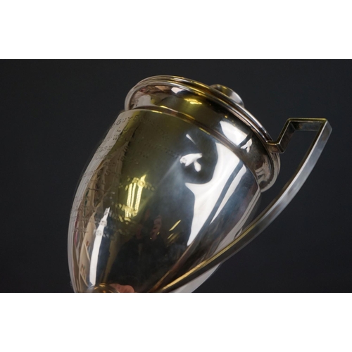 345 - A fully hallmarked sterling silver trophy, engraved to the front Heavy Weight Hunters Essex Show 193... 