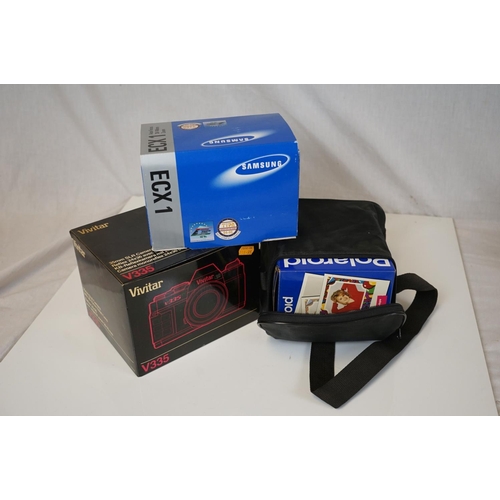 156 - Large Collection of Cameras and Equipment including many boxed cameras, camcorders, Kodak Print Film... 