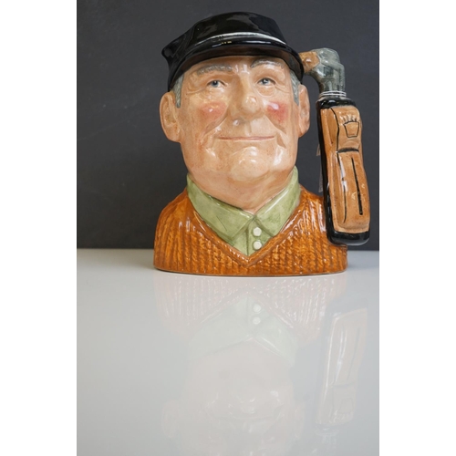 167 - Three Large Royal Doulton Character Jugs including Othello, Golfer and Rip Van Winkle