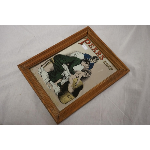 172 - Three Framed Advertising Mirrors - Rolls Royce, Courage Beer and Pears Soap, largest 53cms x 43cms