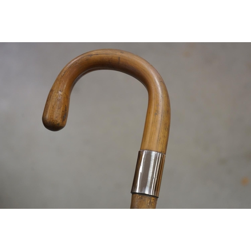367 - Walking Stick with Racing Car Handle together with another Walking Stick