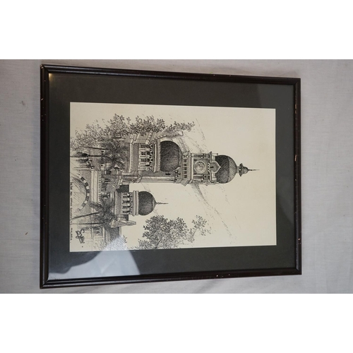 371 - Eleven Framed and Glazed Etchings and Prints