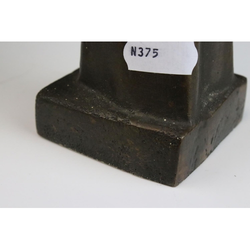 103 - Cast Bronze Statue of a Stylised Mother holding a Baby, 35cms high