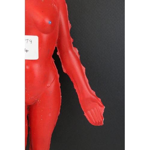 113 - Ceramic Prototype Doll with a Red Finish, 34cms high