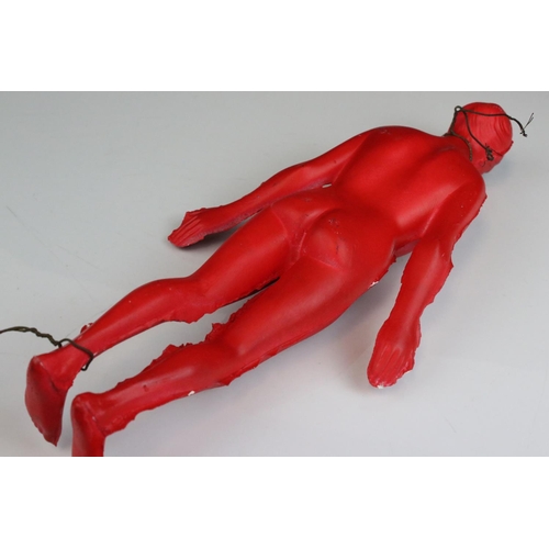 113 - Ceramic Prototype Doll with a Red Finish, 34cms high