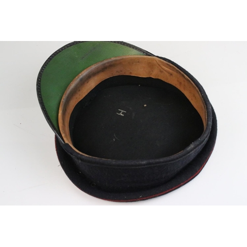 115 - J Compton & Webb Limited Black and Red Peaked Cap marked GW, possibly Railways