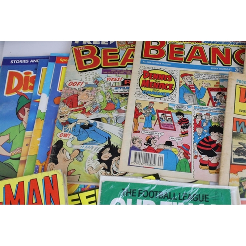 135 - Collection of Children's Comics and Annuals including Beano, Spider-man, Disney, etc