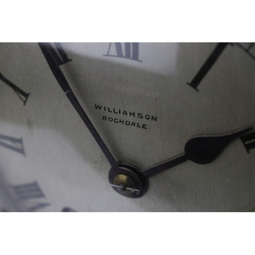 147 - Edwardian Mahogany Inlaid Domed Cased Mantle Clock, the silvered face with Roman Numerals and marked... 