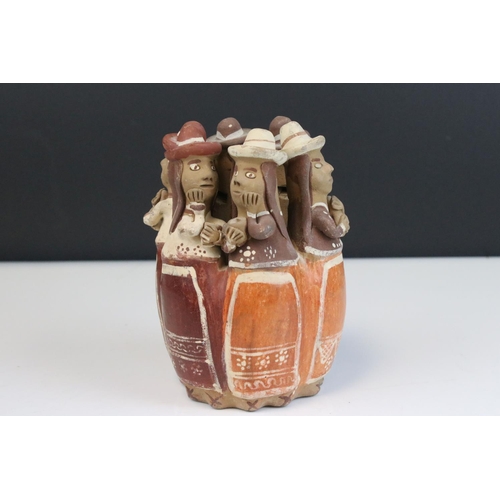 453 - A decorative pottery Peruvian ornament titled 