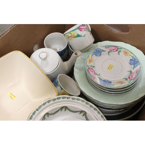 468 - Selection of vintage china to include Crown Ducal, Swinnerton. Stavangerflint Norway, J & G Meakin, ... 