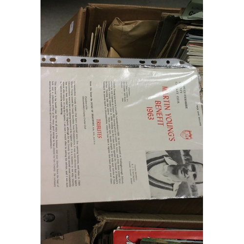 514 - A large collection of Cricket ephemera contained within two boxes together with a limited edition Co... 
