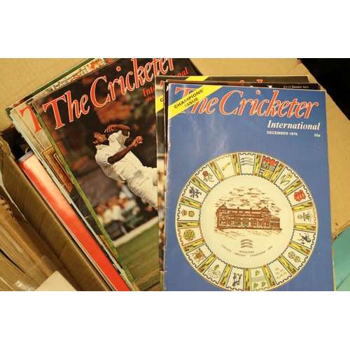 514 - A large collection of Cricket ephemera contained within two boxes together with a limited edition Co... 