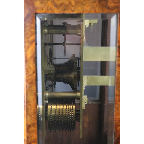 62 - Houghton Of Kilburn 19th century burr walnut cased bracket clock with twin fusee movement with scrol... 