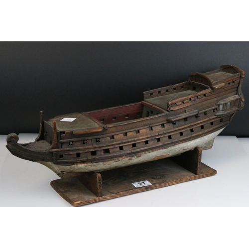 61 - 19th century Copper and Brass Tea Urn with swing ebonised handle, 39cms high