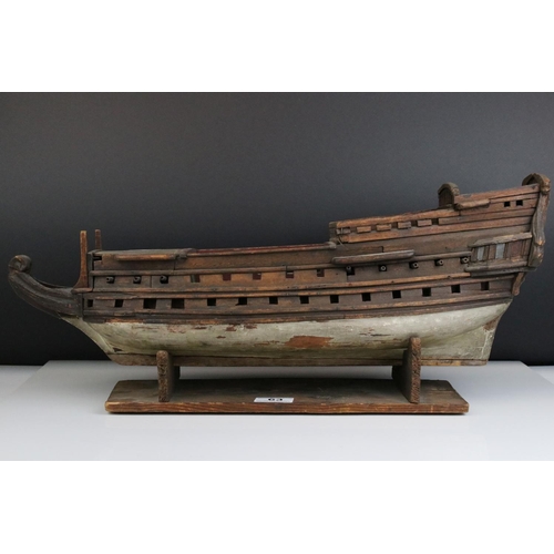 61 - 19th century Copper and Brass Tea Urn with swing ebonised handle, 39cms high