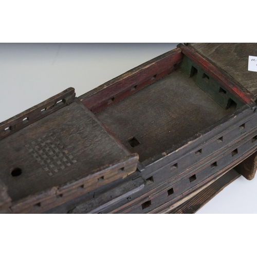 61 - 19th century Copper and Brass Tea Urn with swing ebonised handle, 39cms high