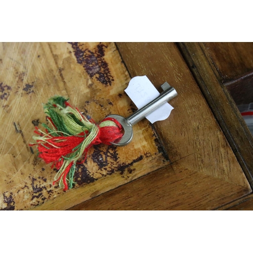 65 - 19th century Mahogany and Brass Bound Writing Slope Box, 40cms wide x 18cms high