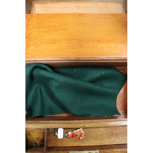 65 - 19th century Mahogany and Brass Bound Writing Slope Box, 40cms wide x 18cms high