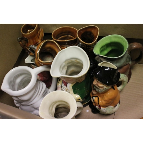 70 - Collection of approximately 25 Character Jugs and Toby Jugs including H J Wood and Roy Kirkham