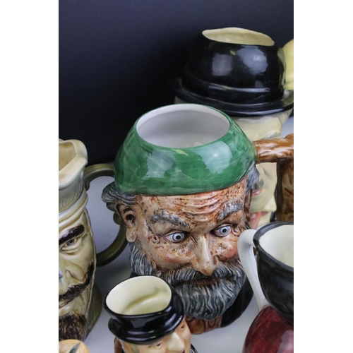 70 - Collection of approximately 25 Character Jugs and Toby Jugs including H J Wood and Roy Kirkham