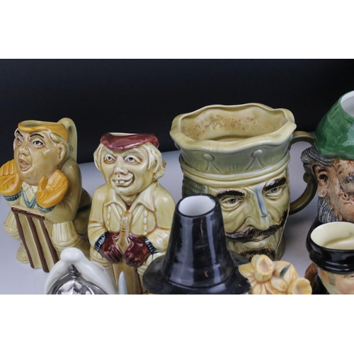 70 - Collection of approximately 25 Character Jugs and Toby Jugs including H J Wood and Roy Kirkham
