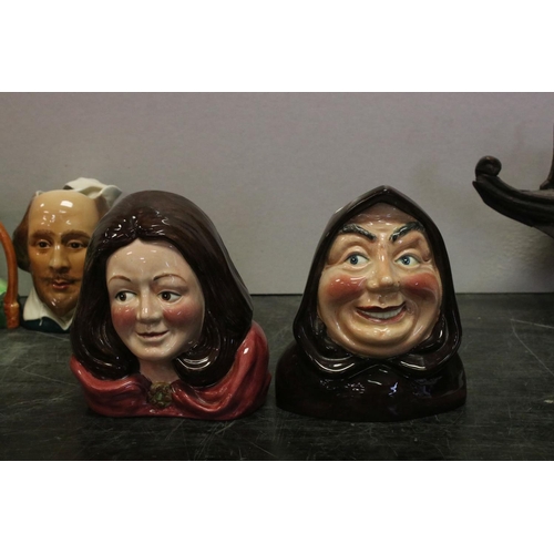 71 - Collection of approximately 16 Character Jugs and Toby Jugs including Sylvac Robin Hood series Jugs,... 