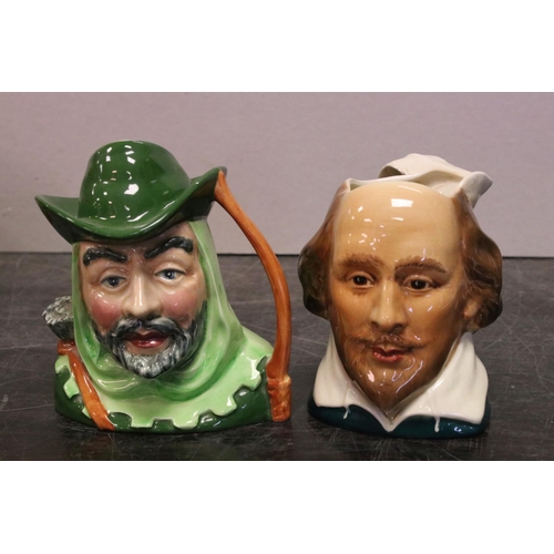 71 - Collection of approximately 16 Character Jugs and Toby Jugs including Sylvac Robin Hood series Jugs,... 