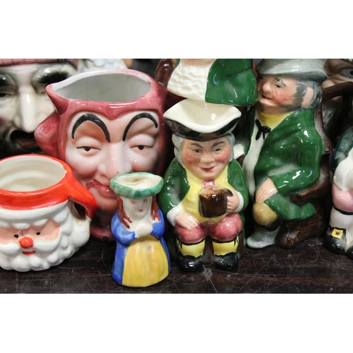 72 - Collection of approximately 50 Character Jugs and Toby Jugs including Roy Kirkham, Wood & Sons Lord ... 