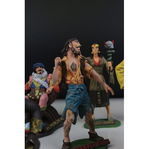 82 - Collection of 48  Resin ' Tex Willer ' Figures from the Italian Comic Series