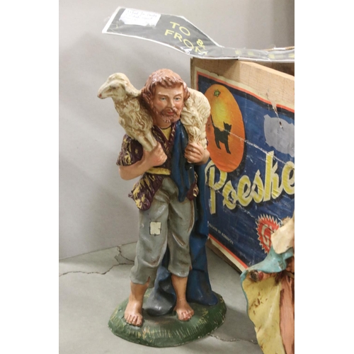 92 - Vintage Wooden ' Oranges ' Crate together with Mid 20th century McVitie & Price Advertising Print, I... 