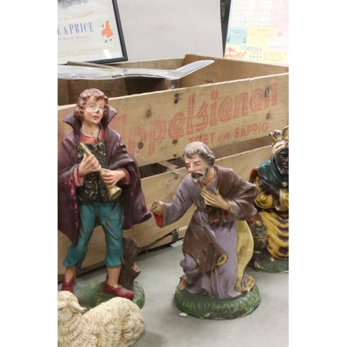 92 - Vintage Wooden ' Oranges ' Crate together with Mid 20th century McVitie & Price Advertising Print, I... 