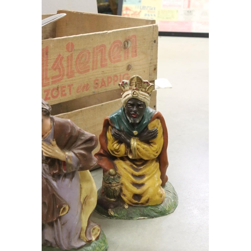 92 - Vintage Wooden ' Oranges ' Crate together with Mid 20th century McVitie & Price Advertising Print, I... 