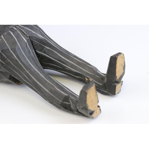 98 - Carved Wooden Figure of Winston Churchill, 20cms high