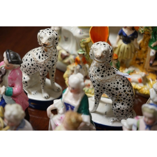 390 - Antique Porcelain Wall Bracket, blue cross sword marks and a 19th century figure of a Dandy together... 