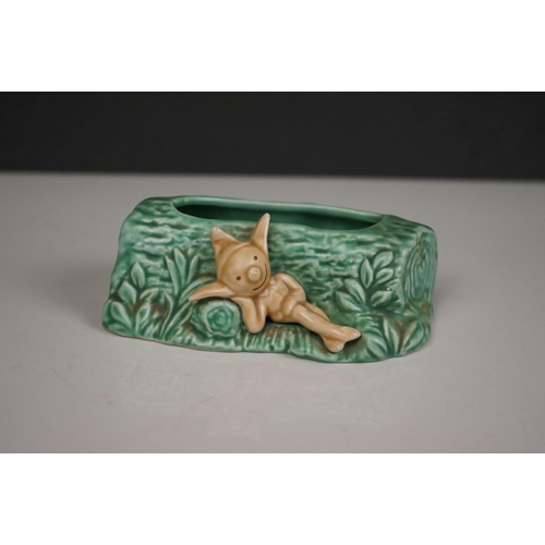 399 - A collection of mixed ceramics to include Royal Doulton figures and Sylvac Pixie vase.