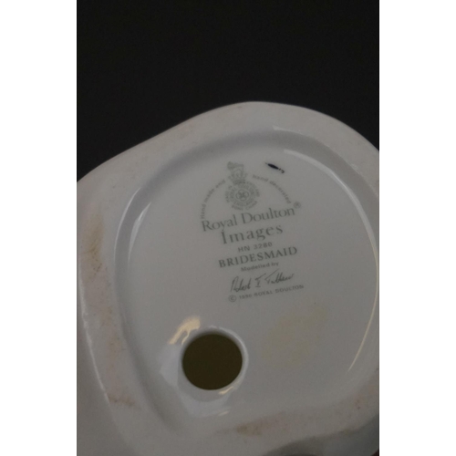 399 - A collection of mixed ceramics to include Royal Doulton figures and Sylvac Pixie vase.