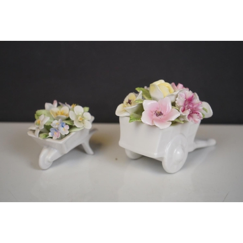 410 - A collection of mixed ceramics and glass ware to include Royal Doulton flower baskets and glass pape... 