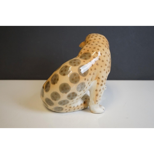 415 - Four Russian Lomonsov figures to include Stag, Tiger Cheetah and Fawn.