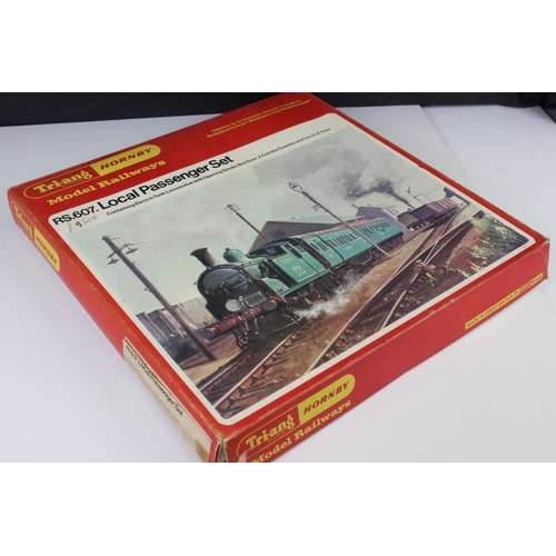 13 - Three boxed Triang Hornby OO gauge train sets to include The Blue Pullman, RS607 Local Passenger Set... 